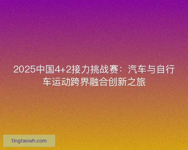 2025中国4+2接力挑战赛：汽车与自行车运动跨界融合创新之旅