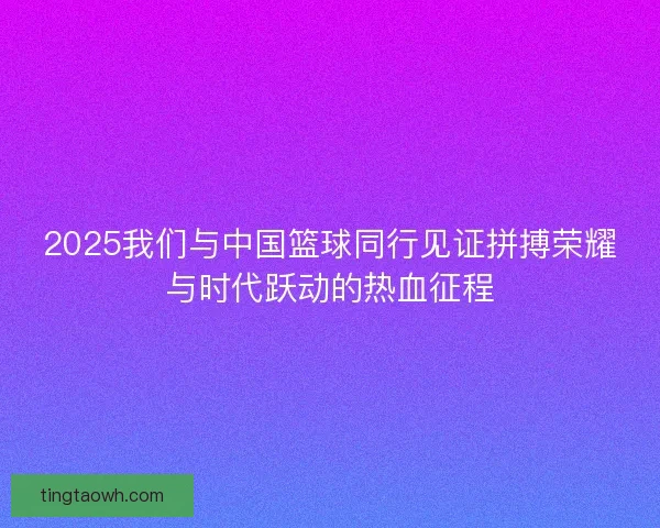 2025我们与中国篮球同行见证拼搏荣耀与时代跃动的热血征程